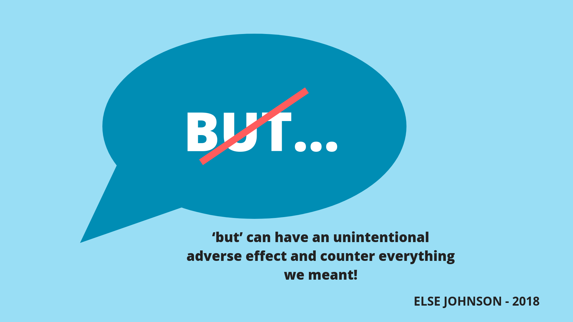 What’s your but statement? How the words we use in our internal dialog shapes our mindset.